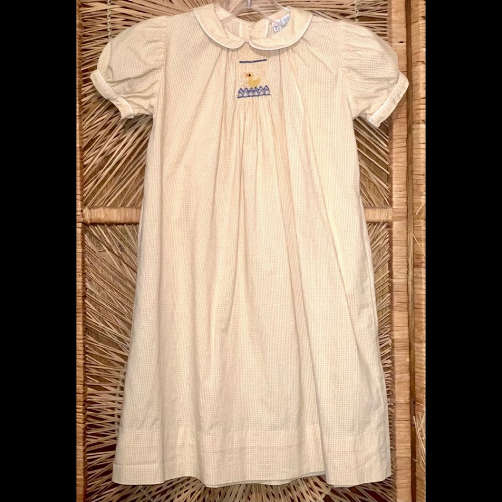 Vtg The Plantation Shop Smocked Dress Girls Sz 5